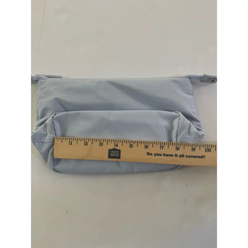 Athleta Medium All About Cosmetic Bag in Gossamer Light Pale Blue Toiletry #NE58